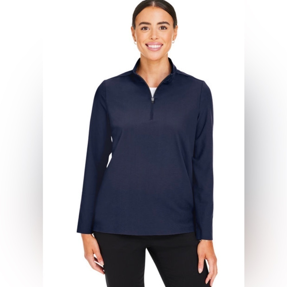 NWT Devon & Jones Supima Cotton New Classics Performance Half Zip Women’s Top ,M